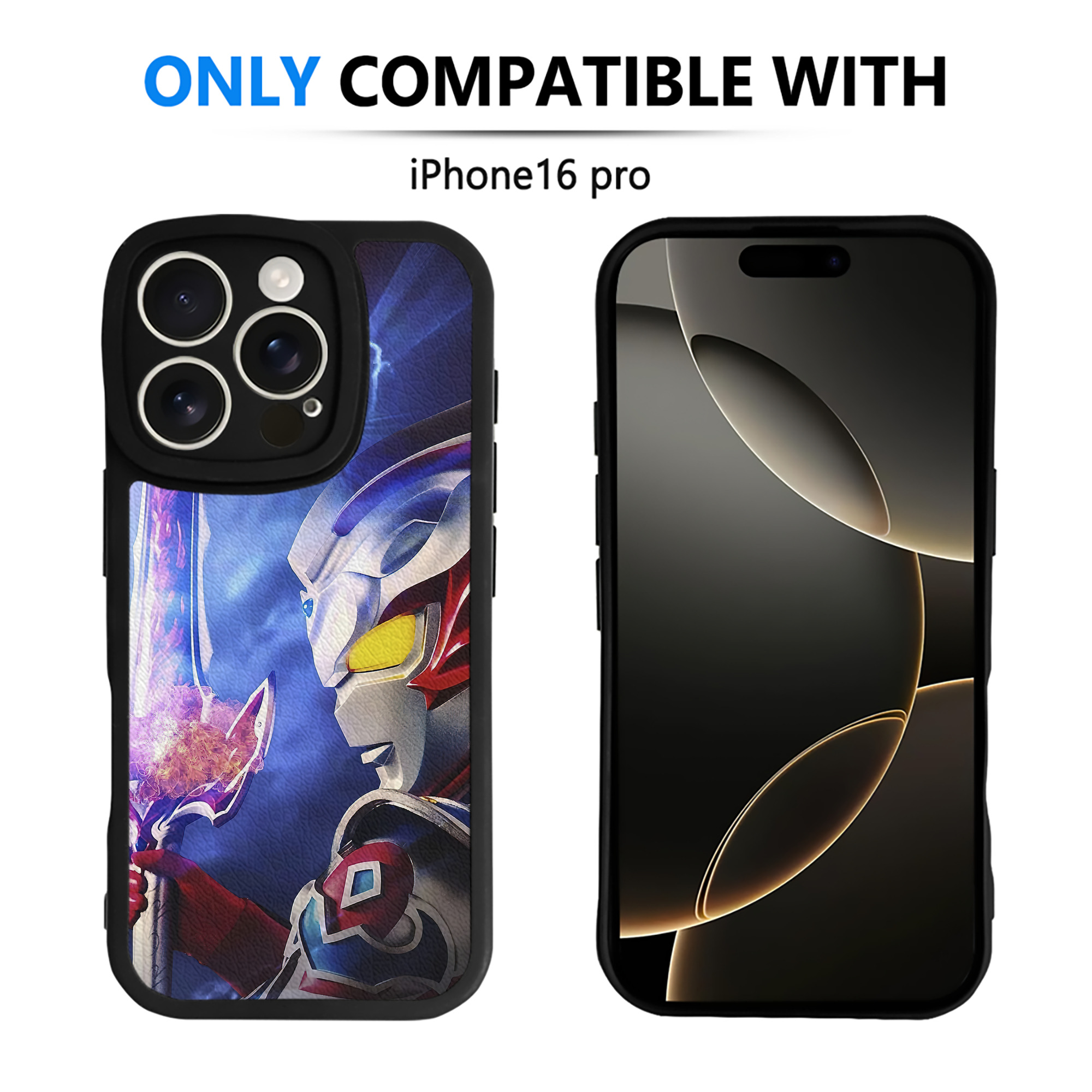 （画像用） ウルトラマン Ultraman 【iPhone 16シリーズ対応】シリコンスマホケース（レザー調） 材質：シリコン